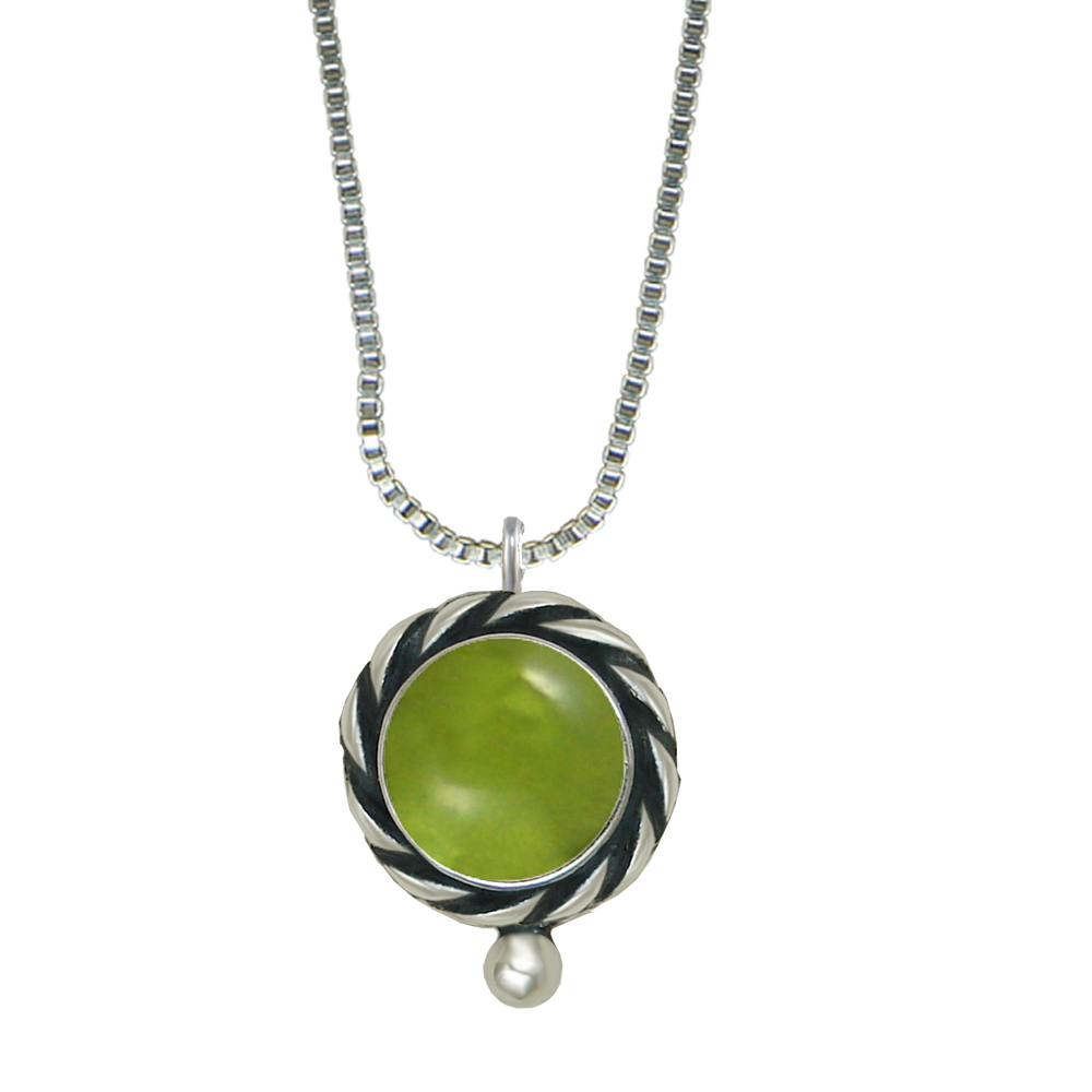 Sterling Silver Little Peridot Pendant Necklace